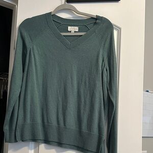 Lucky Brand Sea Green V-Neck Sweater
